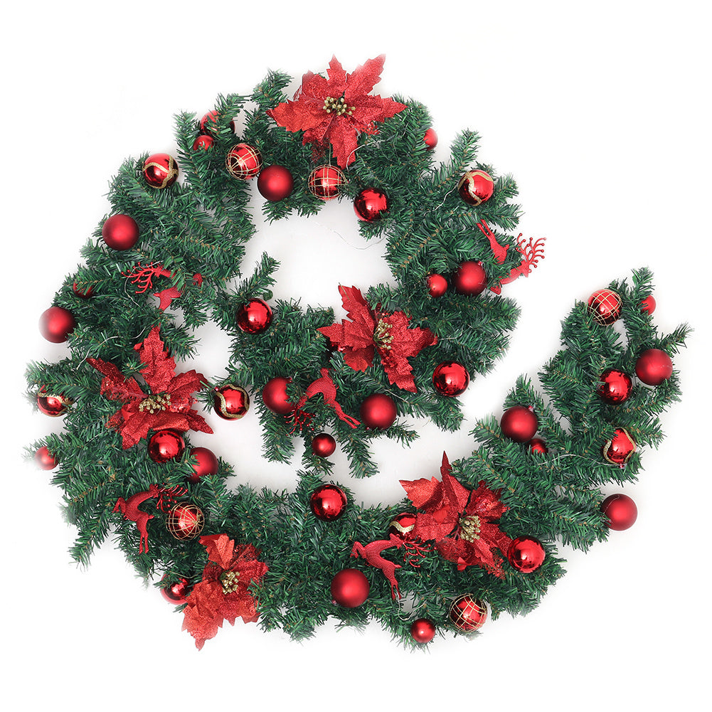 2.7m LED Light String Berry Ball Flower Garland Christmas Decor, SC0132