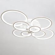 4/6/8 Rings Circle LED Semi-Flush Ceiling Light Dimmable/Non-Dimmable Ceiling Light Living and Home 