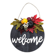 Halloween Welcome Sign Wreath Home Decoration