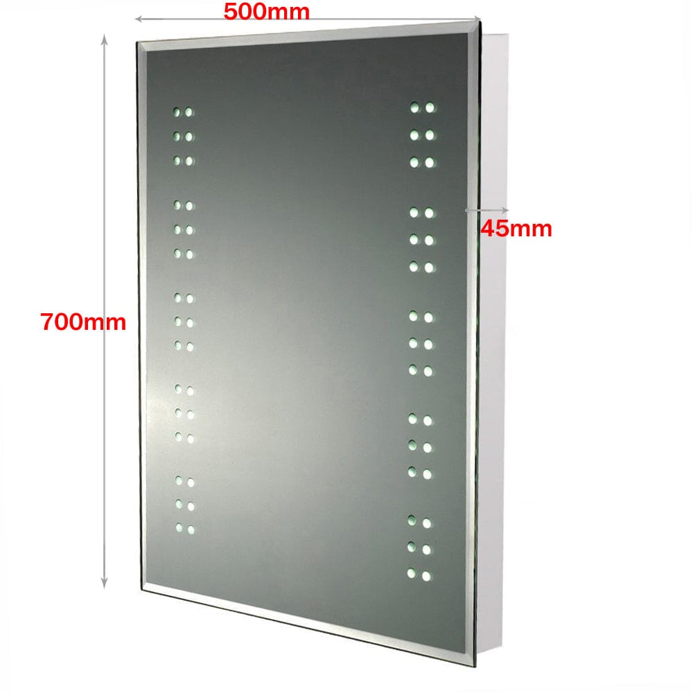 60cm Height Wall Bathroom Mirror Cabinet with Lights Bathroom Mirror Cabinets Living and Home 