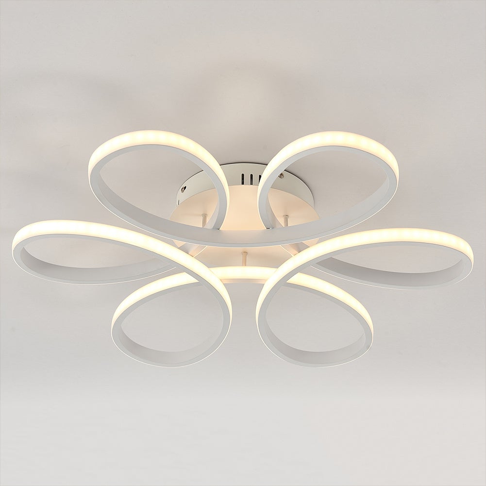 Floral 6 Rings Modern LED Ceiling Light Dimmable with Remote Control Ceiling Light Living and Home 