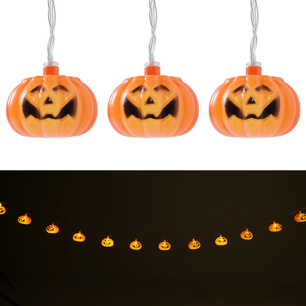 Halloween Pumpkin LED String Lights Battery Operated Decor