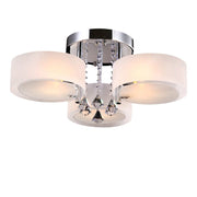 Ceiling Light Semi-Flush Mount , Cylindrical Acrylic Lampshades, Crystal Drops Ceiling Light Living and Home 