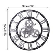 Dia.60cm Large Outdoor Garden Wall Clock Big Roman Numerals Wall Clocks Living and Home 