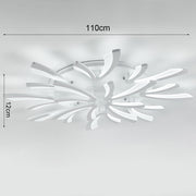 V Shaped Floral Modern Semi-Flush LED Ceiling Light Dimmable/Non-Dimmable Ceiling Lights Living and Home 12 Shades Non-Dimmable 