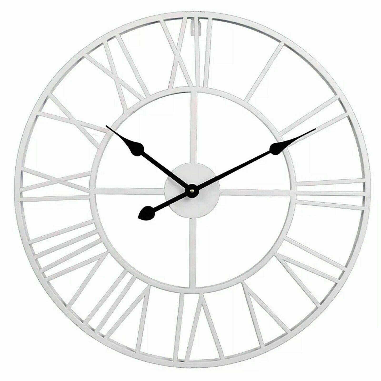 40CM Open Face Roman Numeral Wall Clock Wallclock Living and Home White 