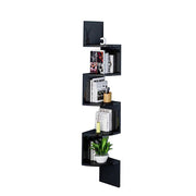 5 Tier Wooden Zigzag Floating Corner Shelves Shelves & Racks Living and Home 