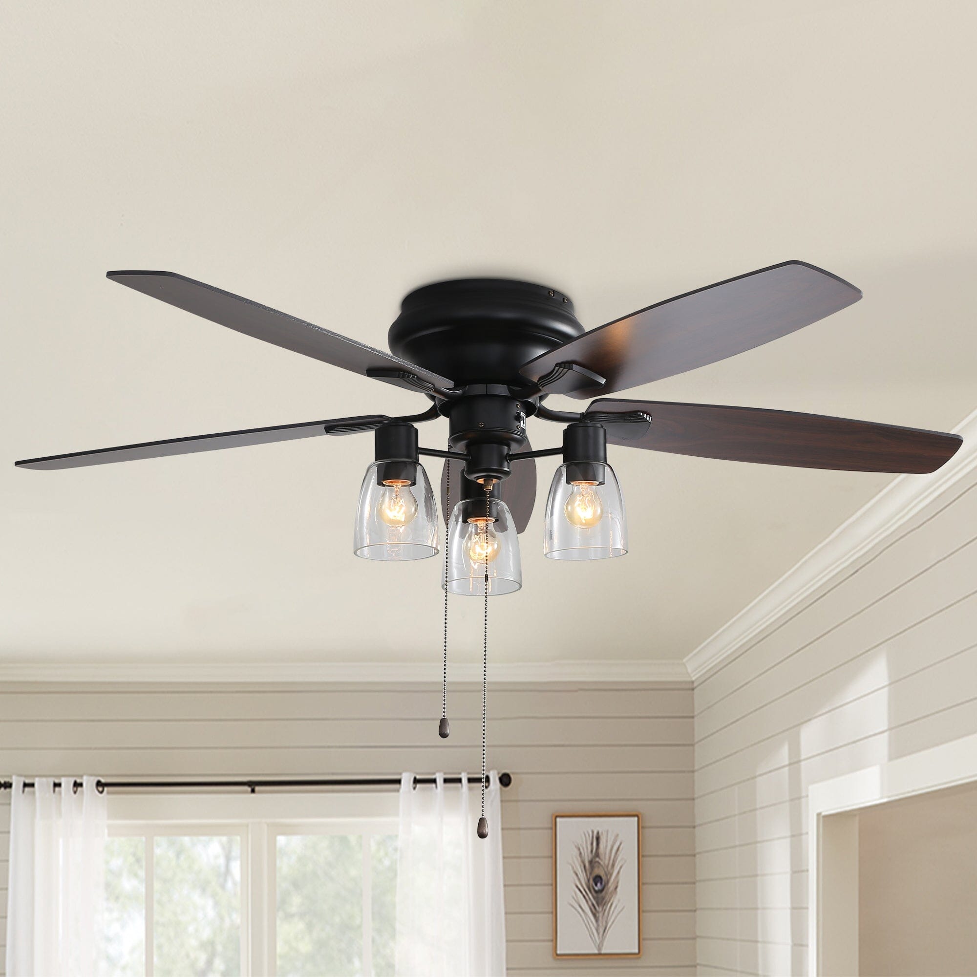 52-inch Low Profile Ceiling Fan Light with Remote Ceiling Fans Living and Home 