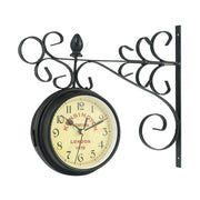 Antique Metal Double Sided Wall Clock