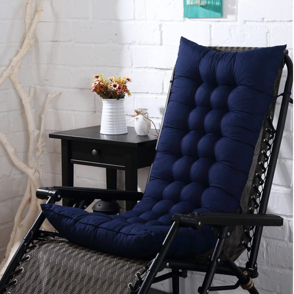 Thick Cotton Blend Recliner Chair Cushion Garden Seat Cushions Living and Home Dark Blue Large 