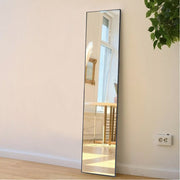 147cm H Metal Frame Over the Door Full Length Mirror Wall Mirrors Living and Home Black 