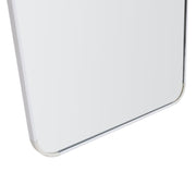 147cm H White Full Length Mirror with Rounded Corners Door Hanging Wall Mirrors Living and Home 