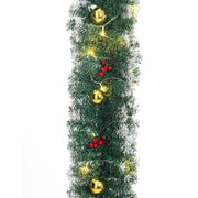 2.7m Christmas Garland with 50 LED Lights for Stairs Xma Tree Fireplace D¡§|cor Wreaths & Garlands Living and Home 