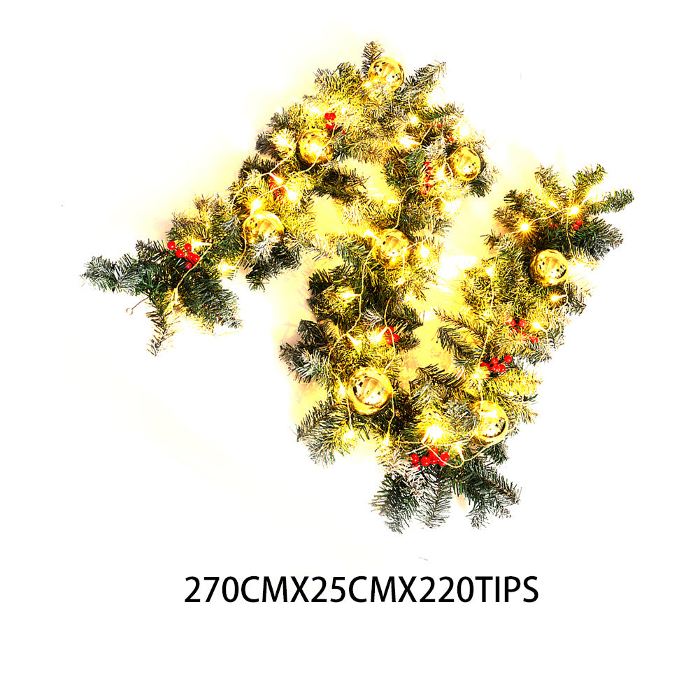 2.7m Christmas Garland with 50 LED Lights for Stairs Xma Tree Fireplace D¡§|cor Wreaths & Garlands Living and Home 