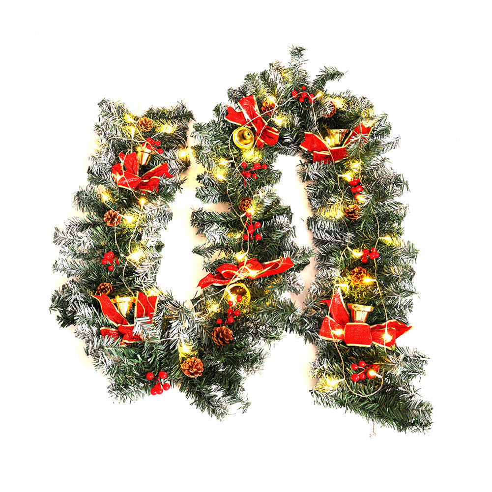 2.7m Christmas Garland with 50 LED Lights for Stairs Xma Tree Fireplace D¡§|cor Wreaths & Garlands Living and Home 