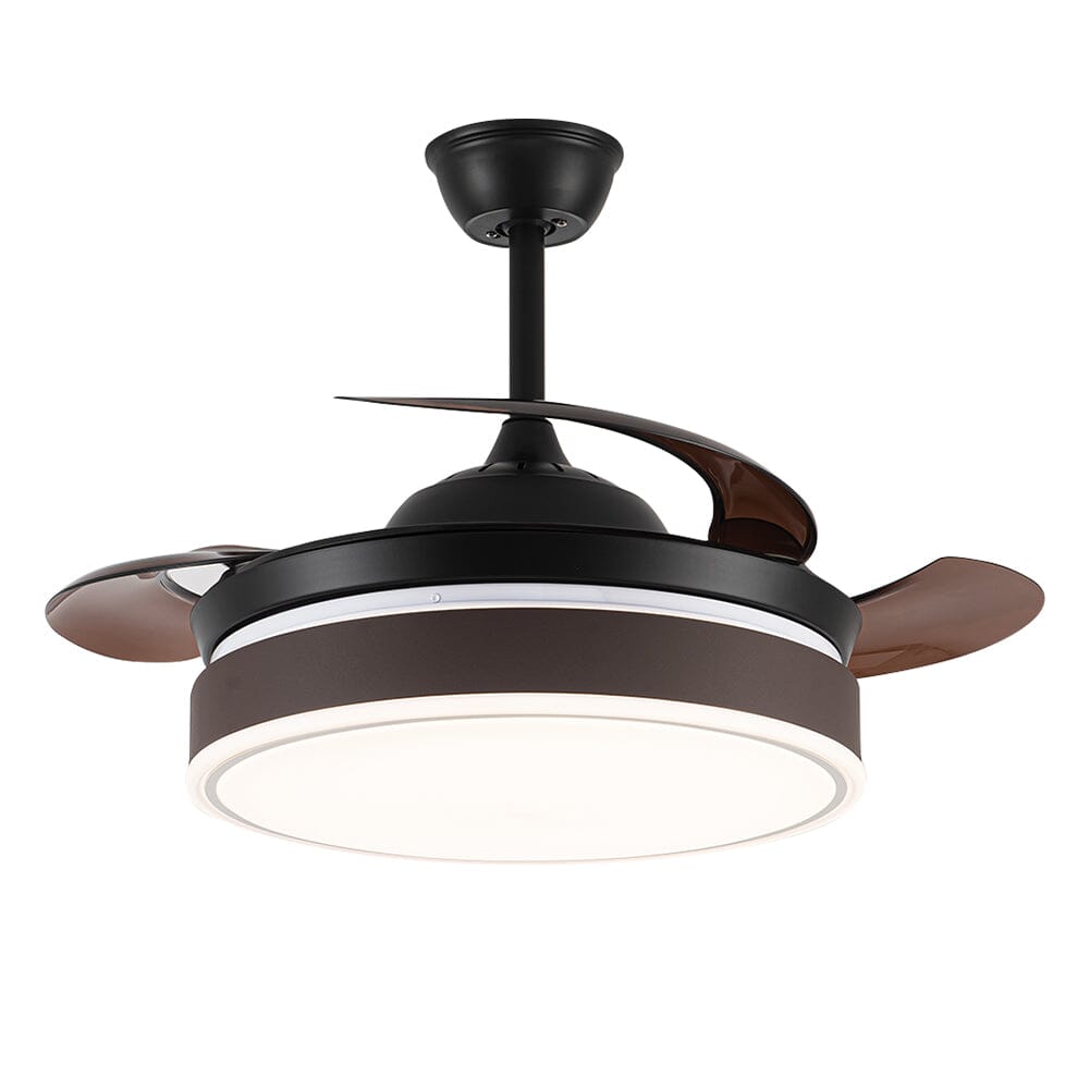 42 Inch Modern Style Round Ceiling Fan Light Dimmable with Remote Ceiling Lights Living and Home 