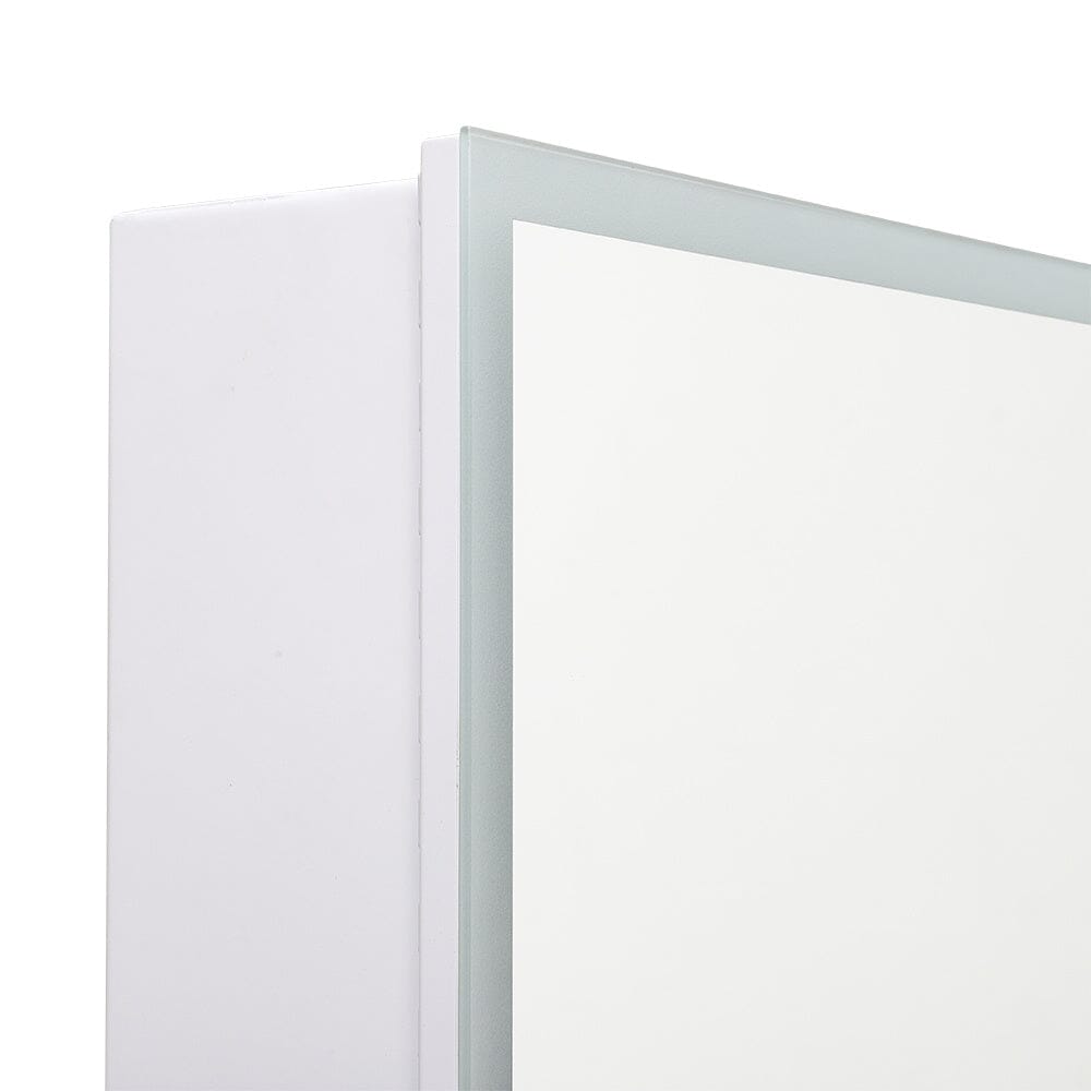 Modern Rectangular LED Bathroom Mirror with Wall Mount Cabinet Bathroom Mirror Cabinets Living and Home 