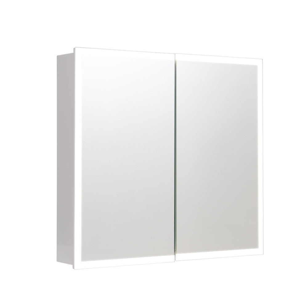 Double Door Bathroom Mirror LED Frameless Mirror Cabinet Bathroom Mirror Cabinets Living and Home 