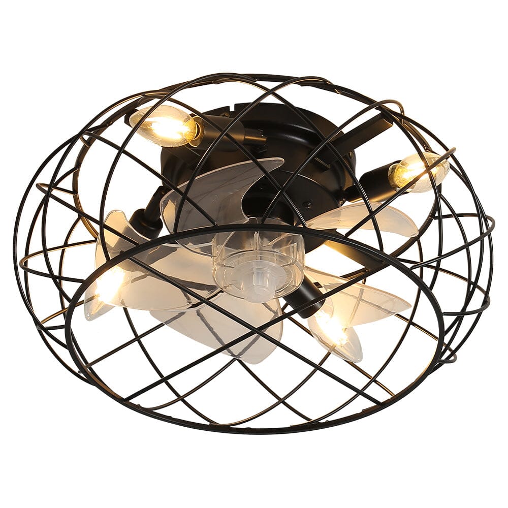 Black Cage Ceiling Fan Light Ceiling Fans Living and Home 