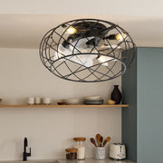 Black Cage Ceiling Fan Light Ceiling Fans Living and Home 