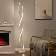 30W Dimmable Floor Lamp Spiral Standing Lamp Living Room Lighting Lamps Living and Home White 