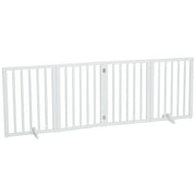 Living Room Safety Fence Wooden Folding 4-Panel Pet Gate Pet Supplies Living and Home 