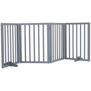 Living Room Safety Fence Wooden Folding 4-Panel Pet Gate Pet Supplies Living and Home 