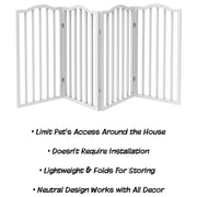 Foldable Freestanding Pet Gate 3 Panels 4 Panels Safety Fence Pet Supplies Living and Home 