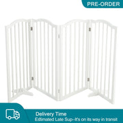 Foldable Freestanding Pet Gate 3 Panels 4 Panels Safety Fence Pet Gates Living and Home 