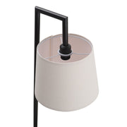 Metal Tray Table Floor Lamp with Linen Lampshade Floor Lamps Living and Home 