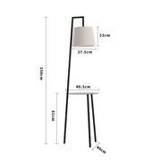 Metal Tray Table Floor Lamp with Linen Lampshade Floor Lamps Living and Home 