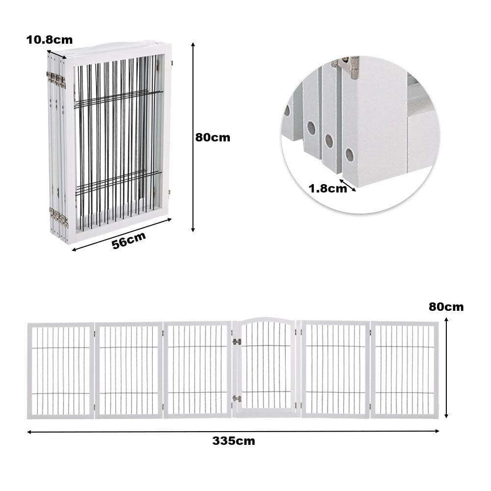 4-Panel Wooden Folding Pet Playpen Pet Playpens Living and Home 