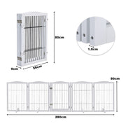 Freestanding Wooden Pet Playpen 4-Panel Pet Playpens Living and Home 