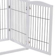 Freestanding Wooden Pet Playpen 4-Panel Pet Playpens Living and Home 