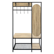 Coat Rack with Shoe Bench and Mirror Shelves & Racks Living and Home 