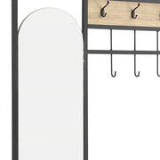 Coat Rack with Shoe Bench and Mirror Shelves & Racks Living and Home 