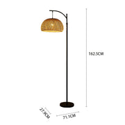 Floor Lamp with Natural Rattan Shade Floor Lamps Living and Home 