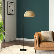 Floor Lamp with Natural Rattan Shade Floor Lamps Living and Home 