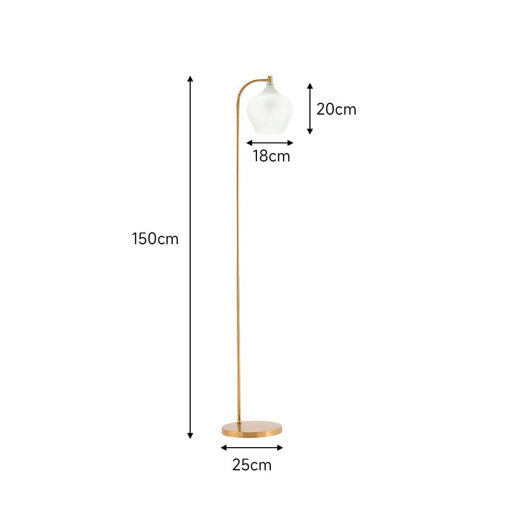 Luxurious Standing Floor Lamp with Glass Shade Floor Lamps Living and Home 