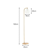 Luxurious Standing Floor Lamp with Glass Shade Floor Lamps Living and Home 