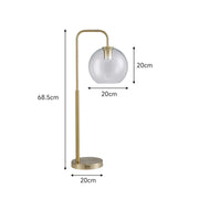 Arc LED Table Lamp with Glass Shade Table Lamps Living and Home 