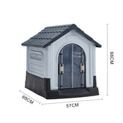 Weatherproof Plastic Dog House Kennel with Skylight and Door Dog Houses Living and Home 57cm W x 68cm D x 66cm H 