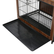 Brown Wooden Wire Dog Crate Pet Cage Dog Houses Living and Home 