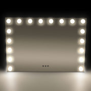 70cm W Rectangle Hollywood Vanity Mirror with 18 Dimmable LED Bulbs LED Make Up Mirrors Living and Home 