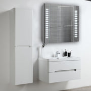 60cm Height Wall Bathroom Mirror Cabinet with Lights Bathroom Mirror Cabinets Living and Home 