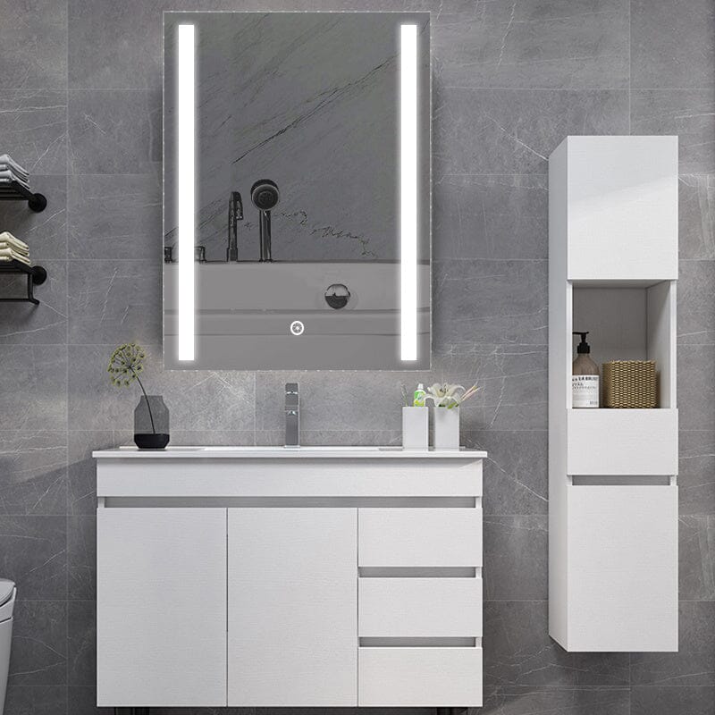 800x600MM LED Bathroom Mirror Cabinet with Shelves Socket