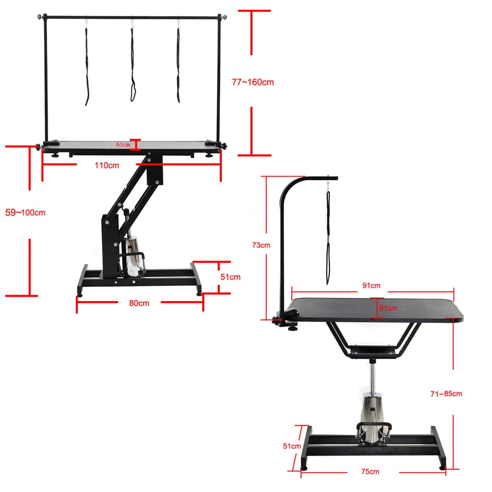 Adjustable Anti-rust Black Animal Pet Grooming Stand Living and Home 