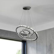 Pendant White LED Crystal Chandelier 2/3 Ring Design Ceiling Light Lighting Lamp-Non-Dimmable Pendants Living and Home 