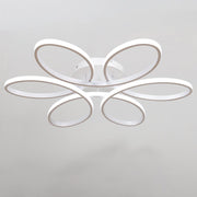 Floral 6 Rings Modern LED Ceiling Light Non-Dimmable Petal Flower-Shaped Light Ceiling Lights Living and Home 