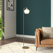 Luxurious Standing Floor Lamp with Glass Shade Floor Lamps Living and Home 